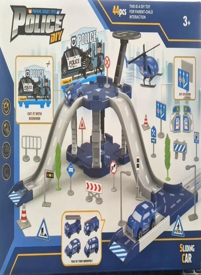 HALO NATION® Police Track Toy City Police Office Watch Tower Parking Lot Police Station Setup DIY Parking Garage Police Racing Slot Police Lot - Image 5